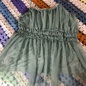 H&M green spaghetti strap top